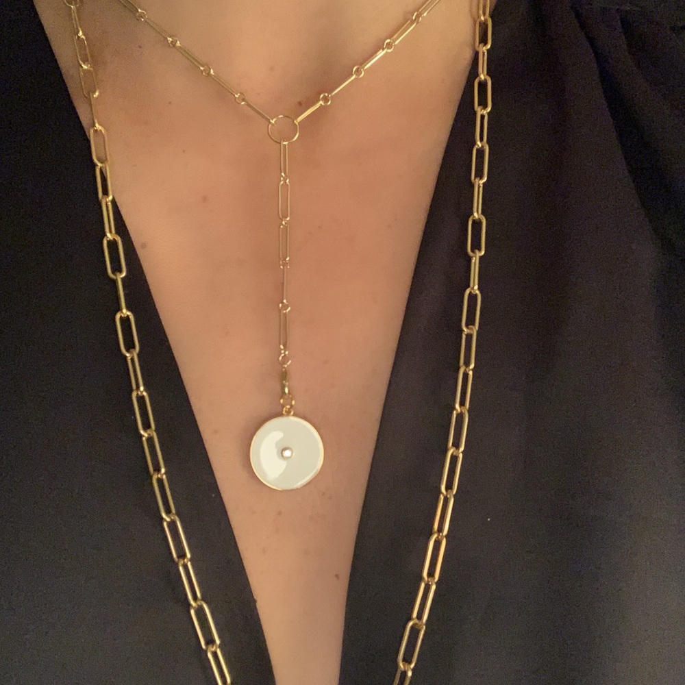 Elongated link chain gold filled 14k